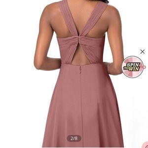 Azazie Jane dessert rose dress